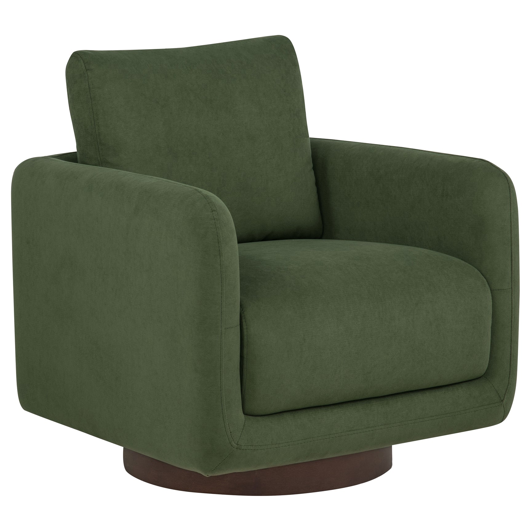 Iris Matcha Fabric Upholstered Swivel Accent Chair - Ornate Home
