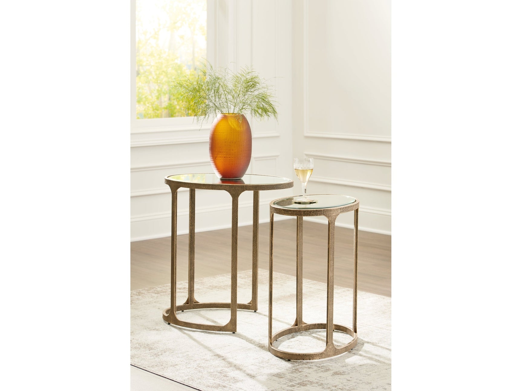 Irmaleigh Antique Black Accent Table Set (Set of 2) - Ornate Home
