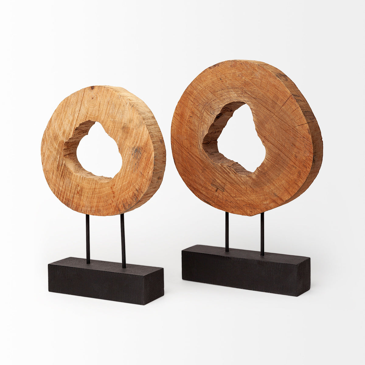 Ironwood Natural Small Wooden Circular Object - Ornate Home