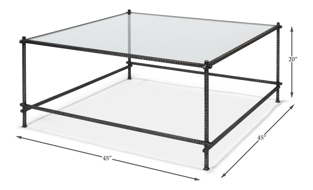 Ironworks White Serrated Edge Iron Coffee Table - Ornate Home