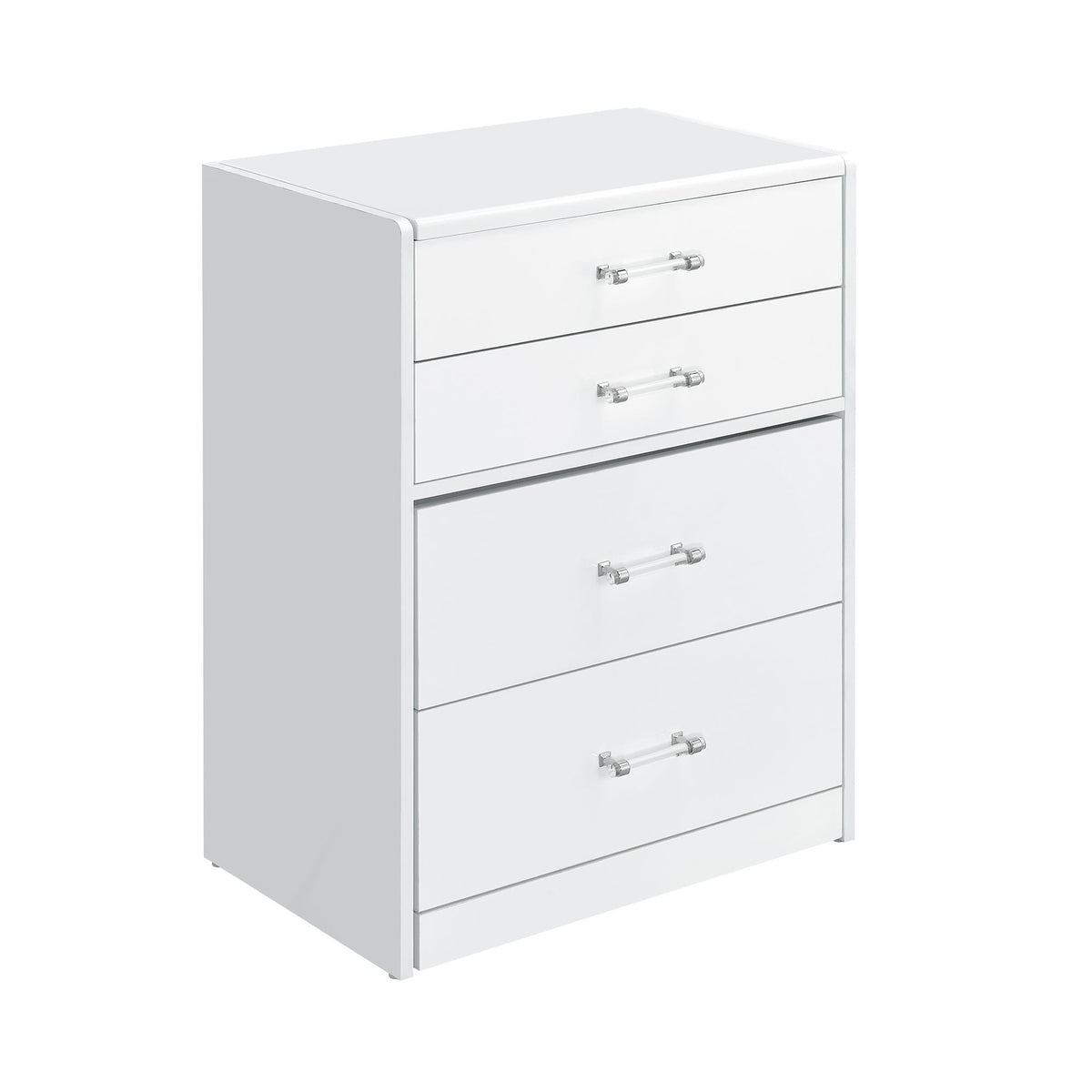 Irvine Glossy White Mini Dressing Table with Stool, LED and USB - Ornate Home