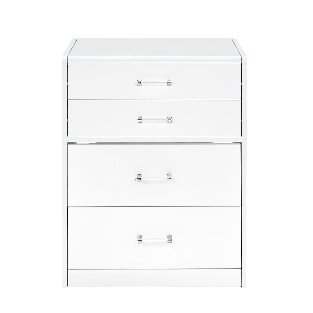 Irvine Glossy White Mini Dressing Table with Stool, LED and USB - Ornate Home