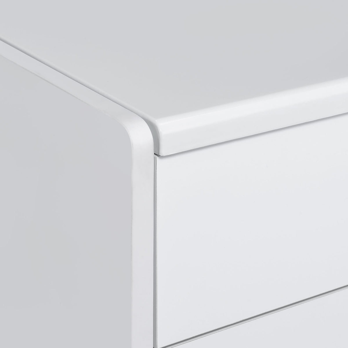 Irvine Glossy White Mini Dressing Table with Stool, LED and USB - Ornate Home