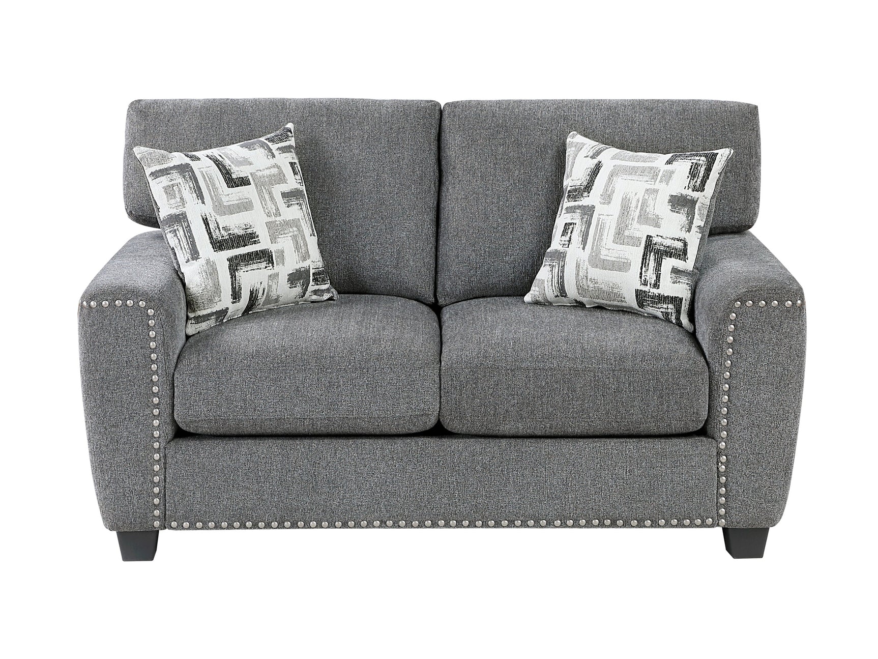 Isabel Dark Gray Loveseat - Ornate Home