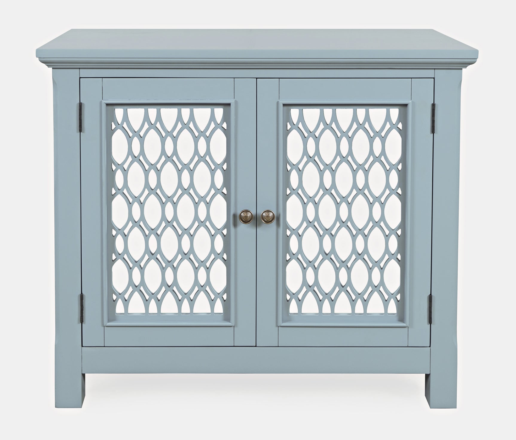 Isabella Blue 38 Mirrored Accent Cabinet - Ornate Home