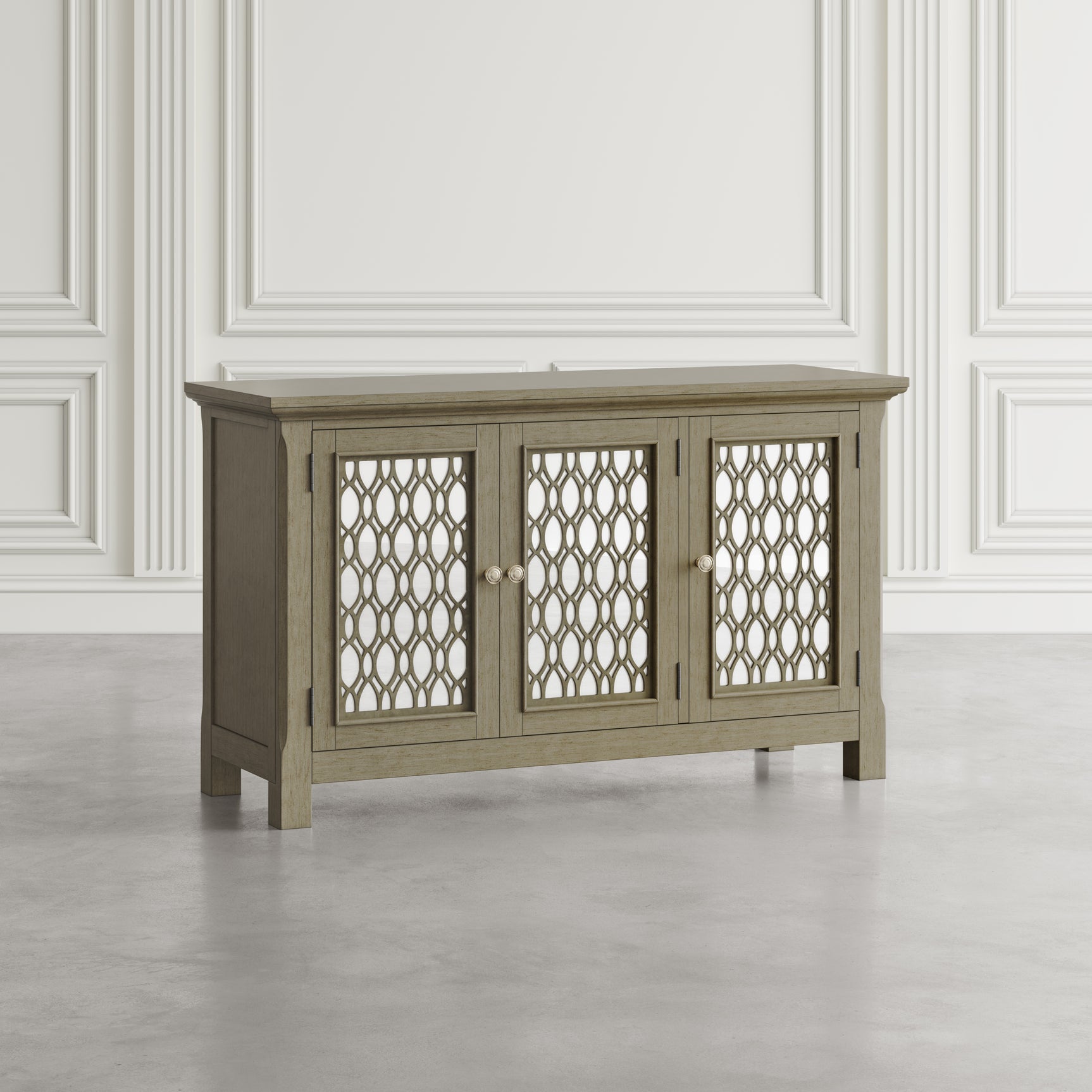 Isabella Champagne 54 Mirrored Accent Cabinet - Ornate Home