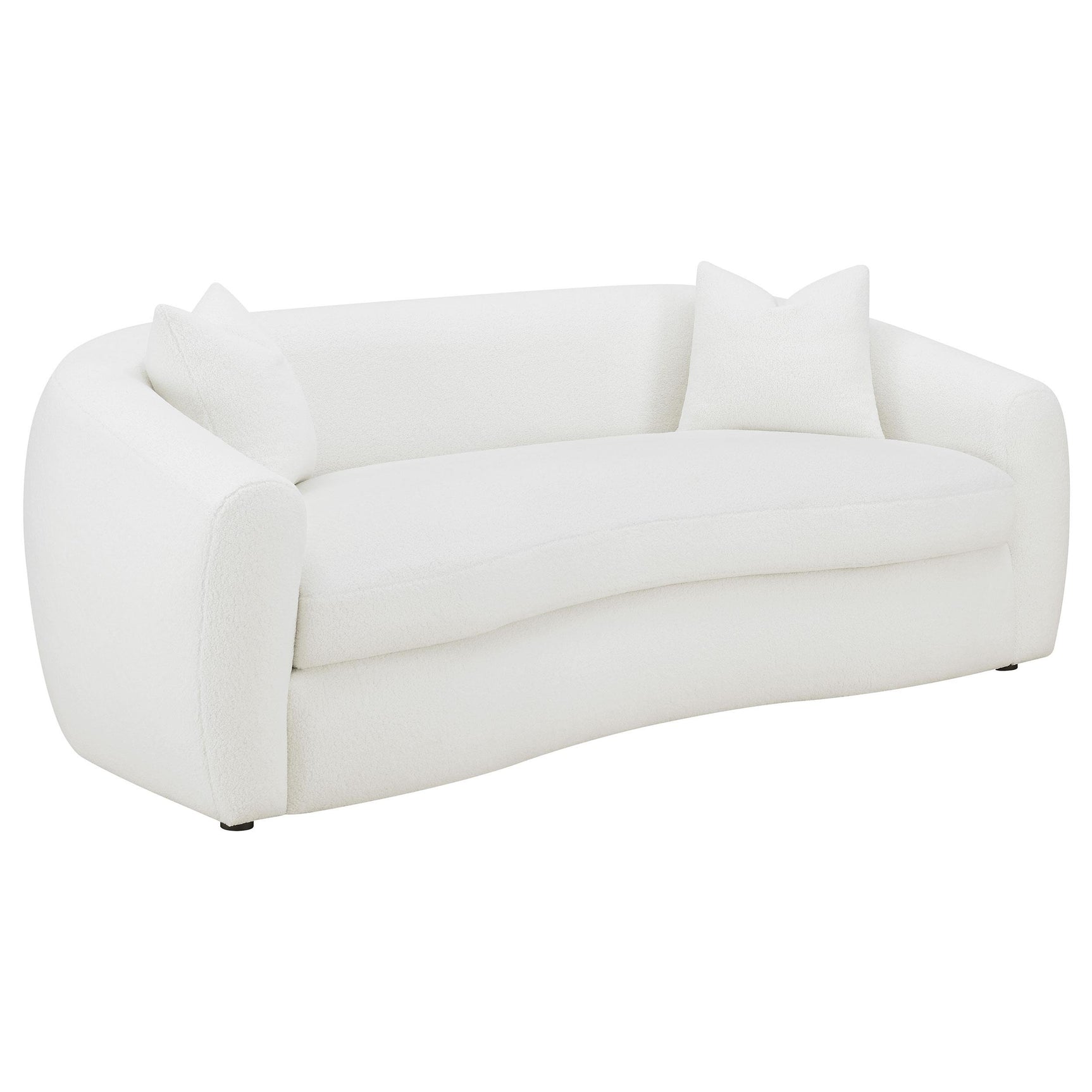 Isabella Natural Faux Sheepskin Upholstered Sofa - Ornate Home