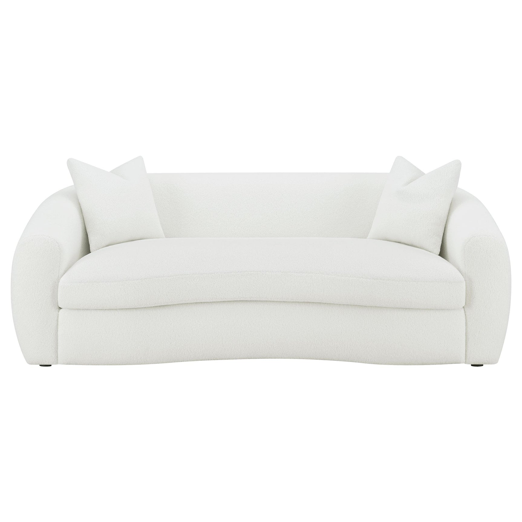 Isabella Natural Faux Sheepskin Upholstered Sofa - Ornate Home