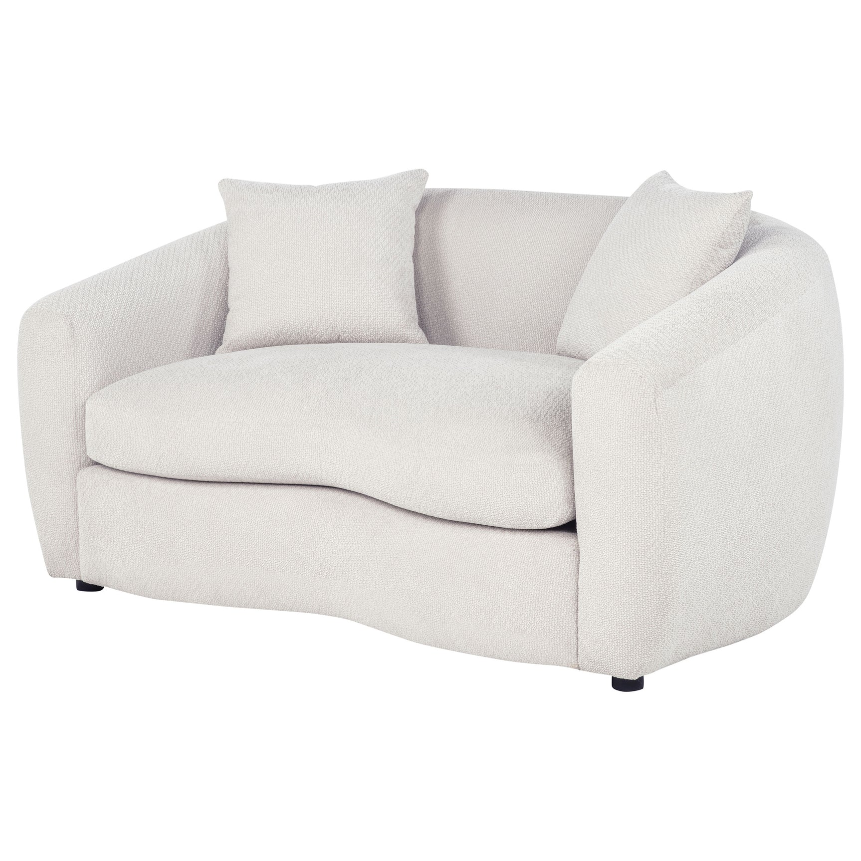 Isabella Sand Fabric Upholstered Loveseat - Ornate Home