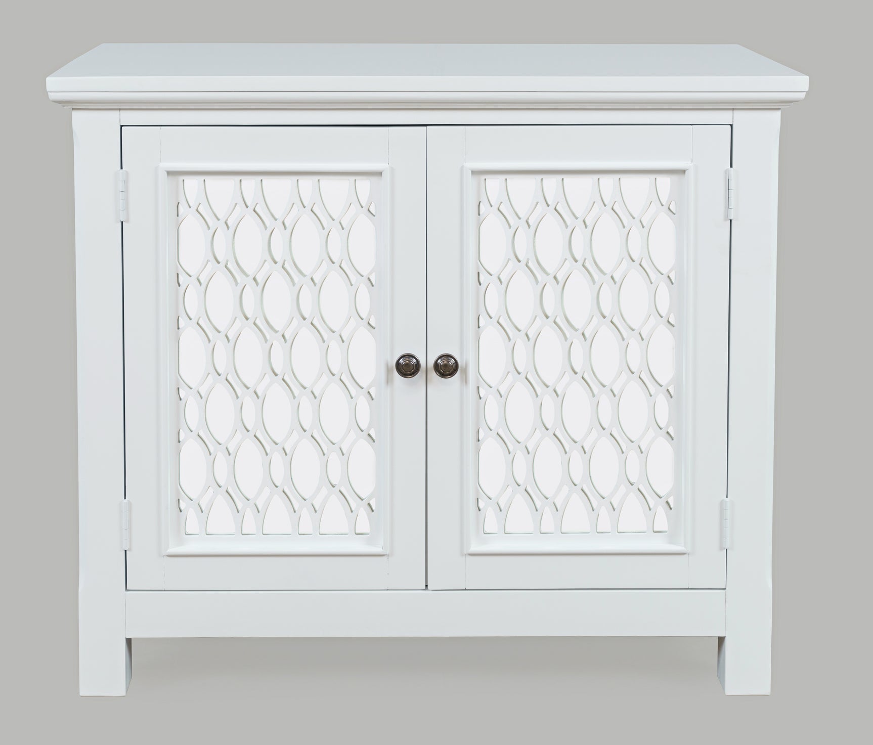 Isabella White 38 Mirrored Accent Cabinet - Ornate Home