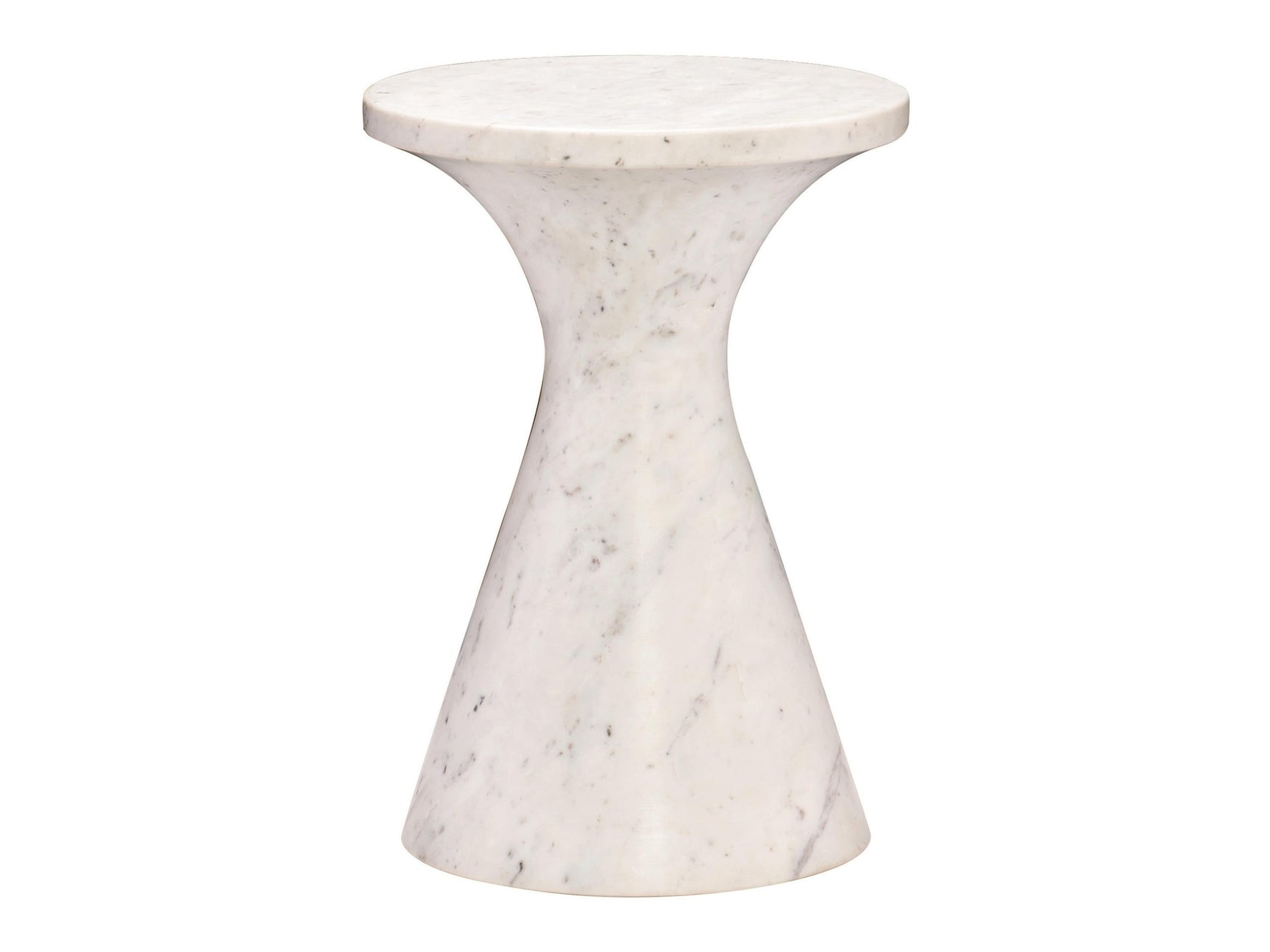 Isabelle Honed White Marble Accent Table - Ornate Home