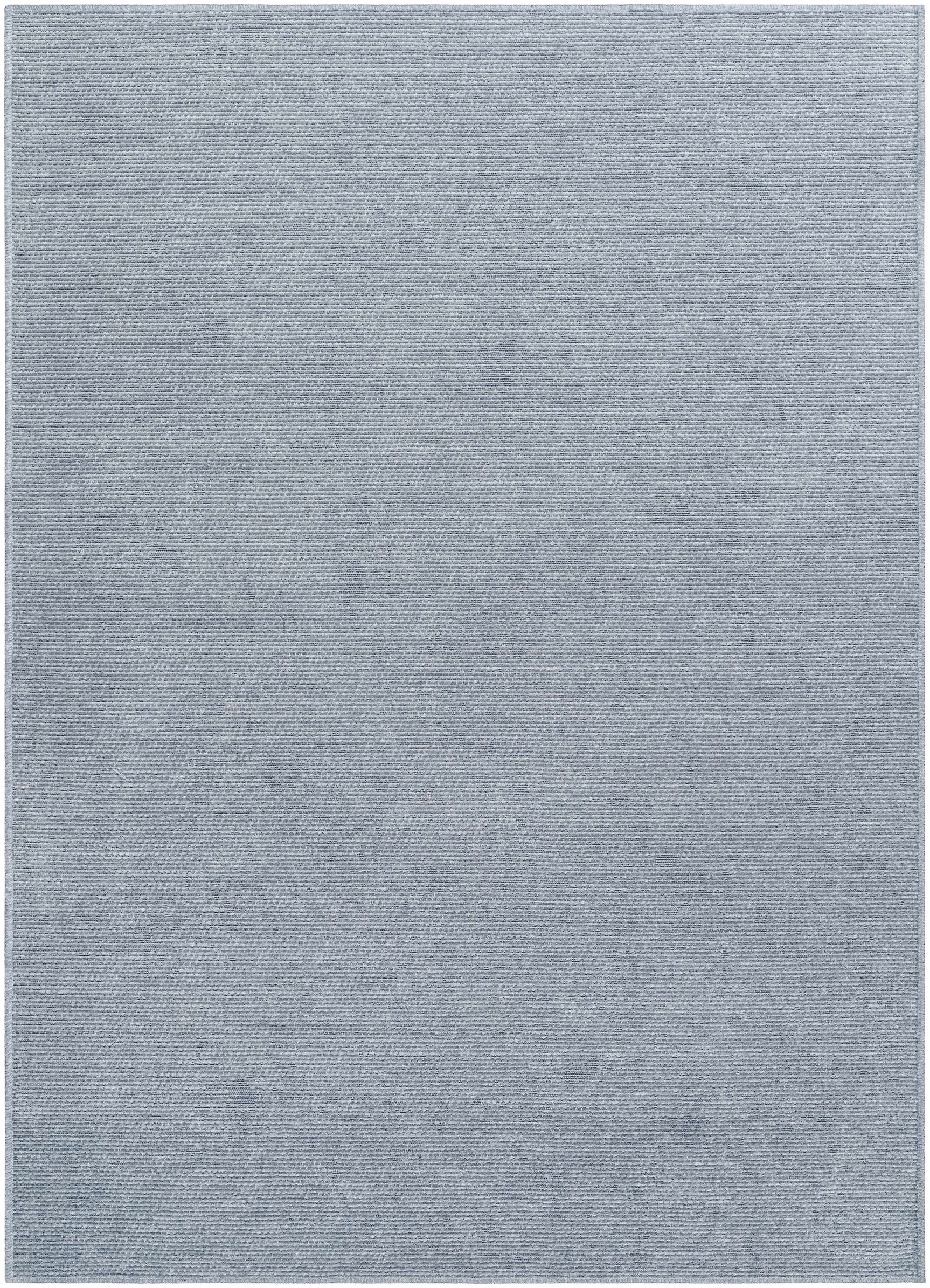 Isako Blue & Gray Solid Washable Area Rug - Clearance - Ornate Home