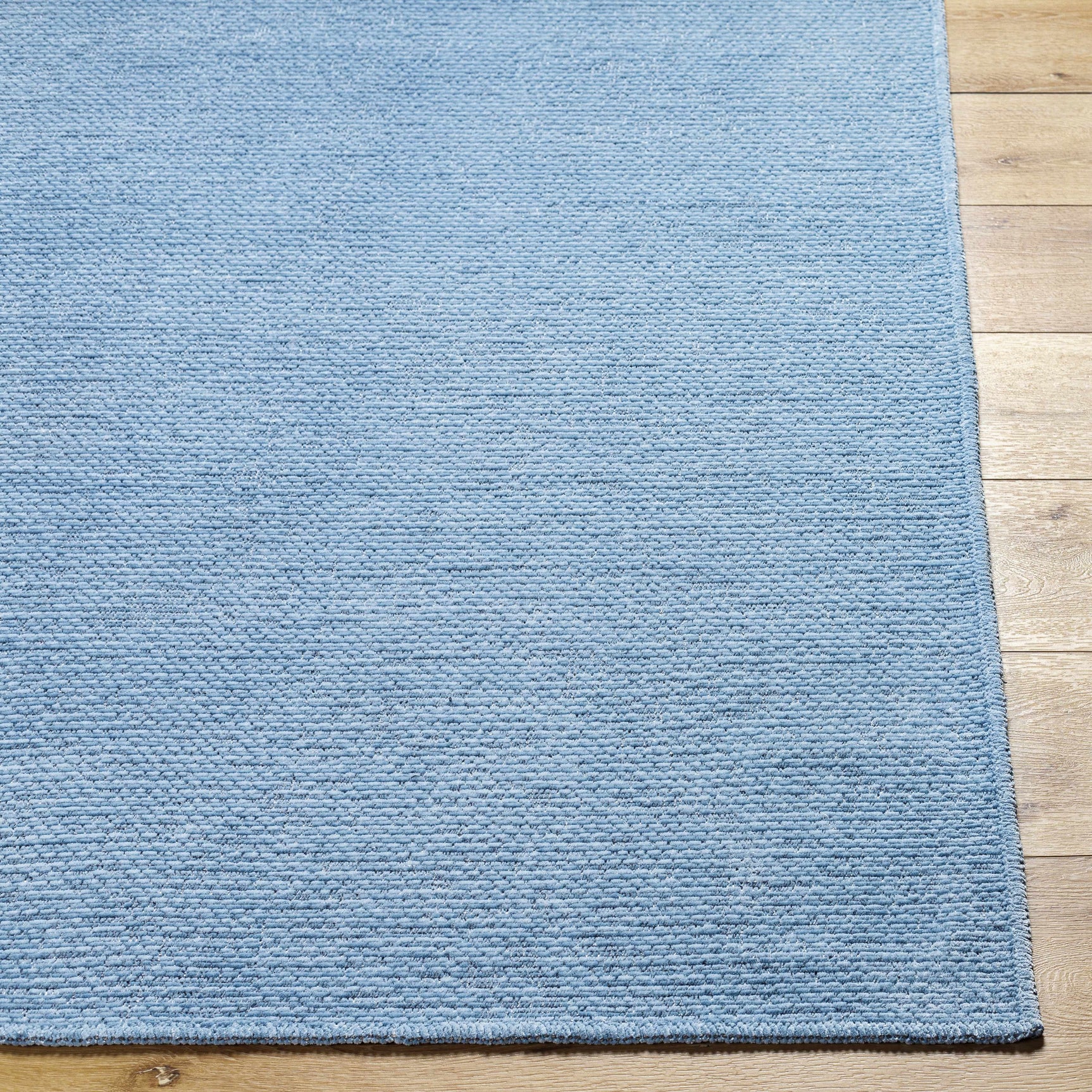 Isako Blue Solid Washable Area Rug - Clearance - Ornate Home