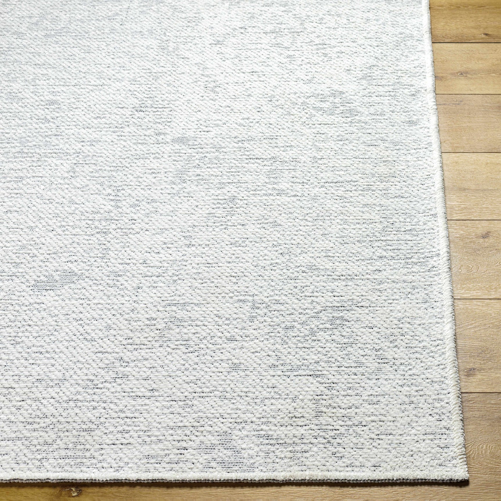Isako Cream & Gray Solid Washable Area Rug - Clearance - Ornate Home