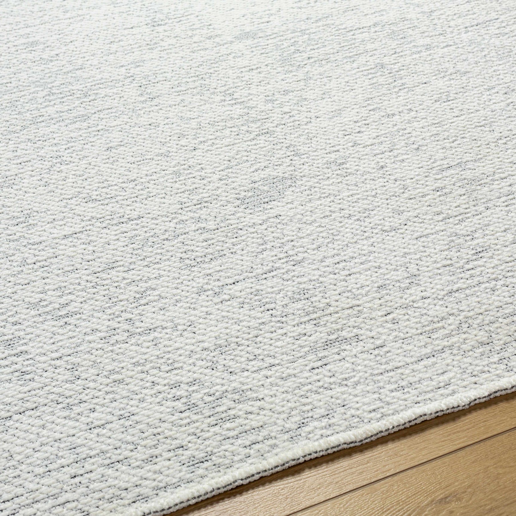 Isako Cream & Gray Solid Washable Area Rug - Clearance - Ornate Home