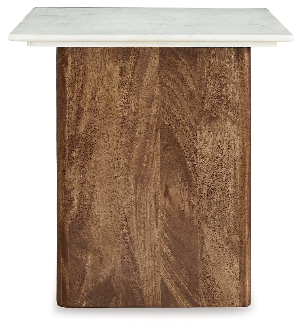 Isanti Brown/White Coffee Table and 2 End Tables - Ornate Home