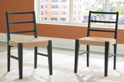 Isanti Light Brown/Black Dining Room Side Chair (Set of 2) (Online Special Price) - Ornate Home