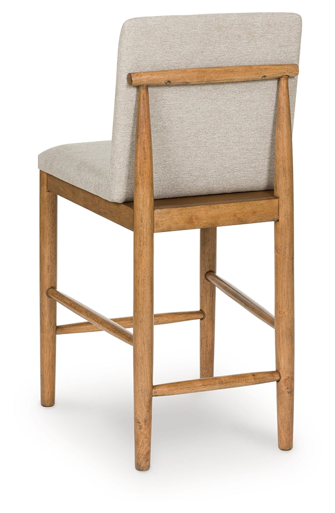 Isanti Light Brown Upholstered Barstool (Set of 2) - Ornate Home