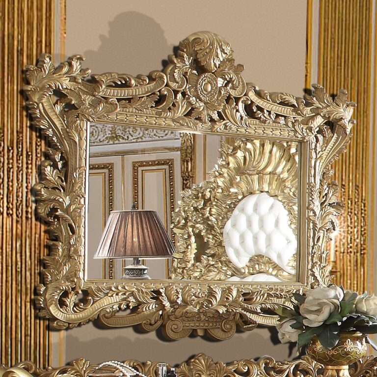 Isidora Bright Gold Console Mirror / HD-CONM8086 - Ornate Home