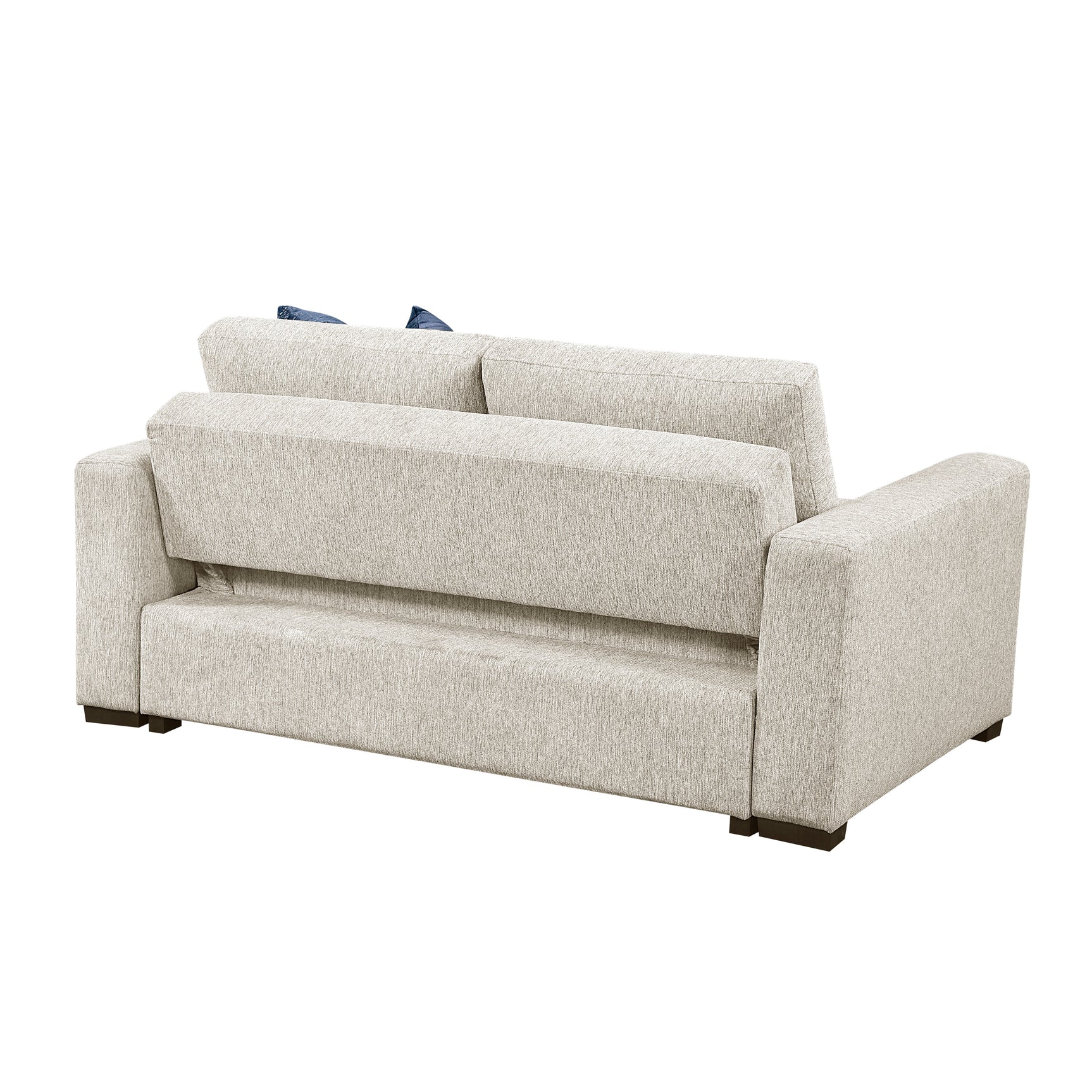 Isla Beige Loveseat w/ Pull-Out Bed & Click Motion Back - Ornate Home