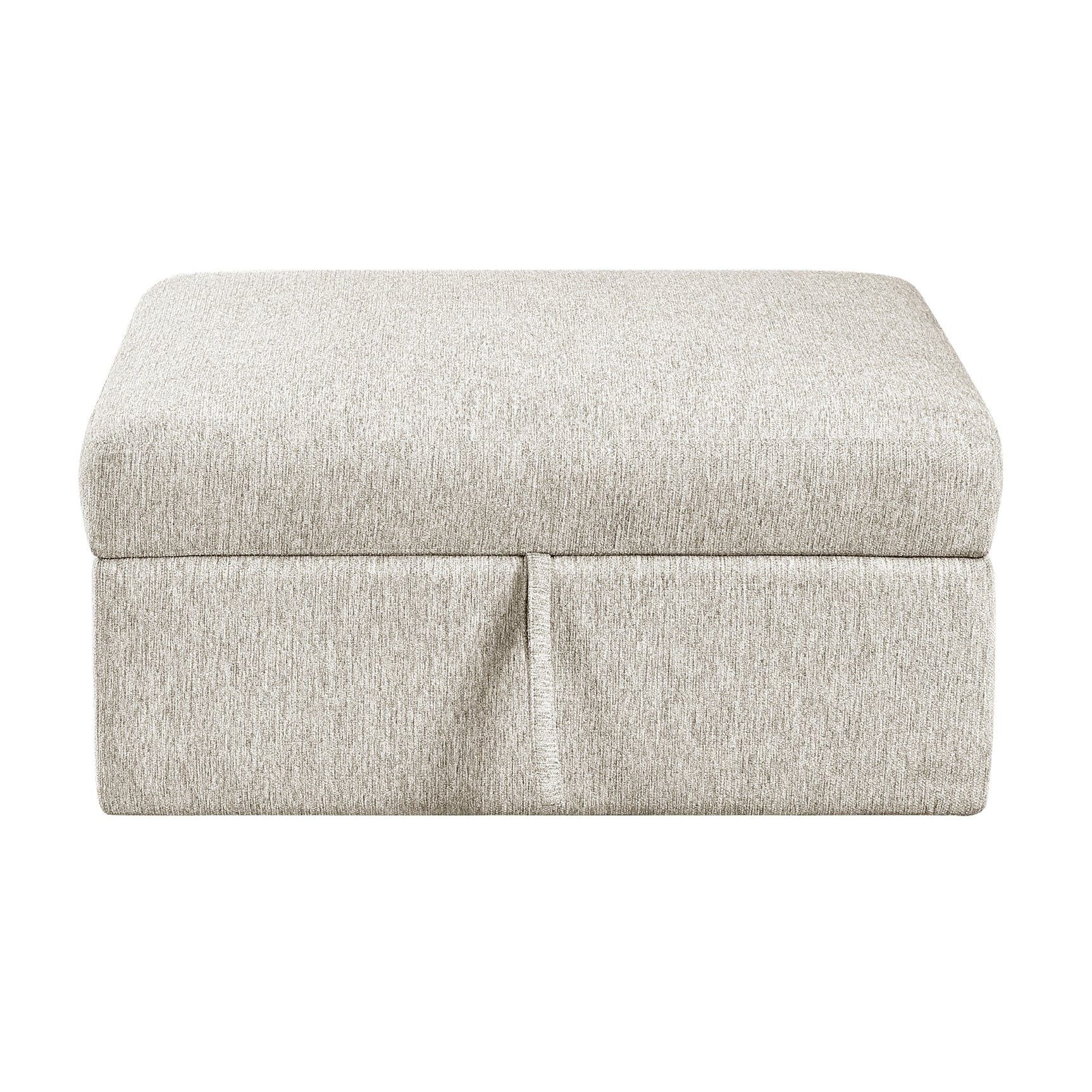 Isla Beige Storage Ottoman with Casters - Ornate Home