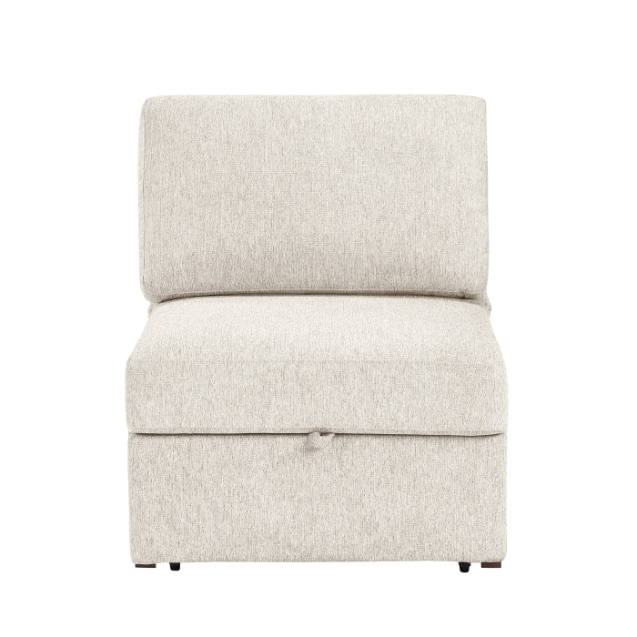 Isla Black Convertible Armless Chair With Pull-out Bed And Click Motion Back - Ornate Home