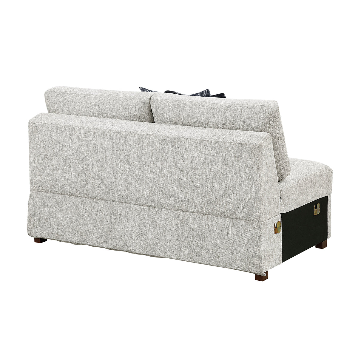 Isla Silver Armless 2-Seater