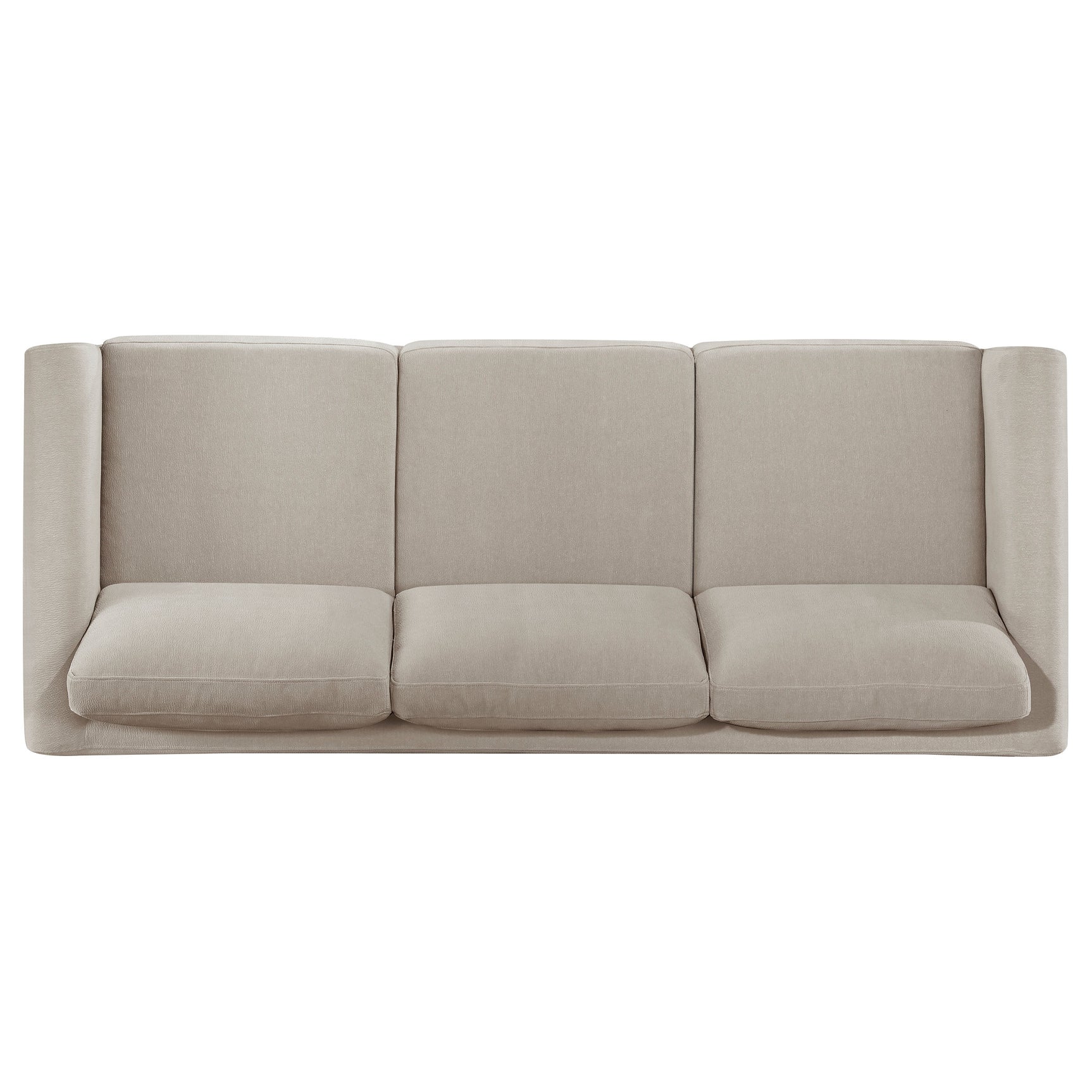Islington Taupe 3-piece Upholstered Panel Arm Sofa Set - Ornate Home