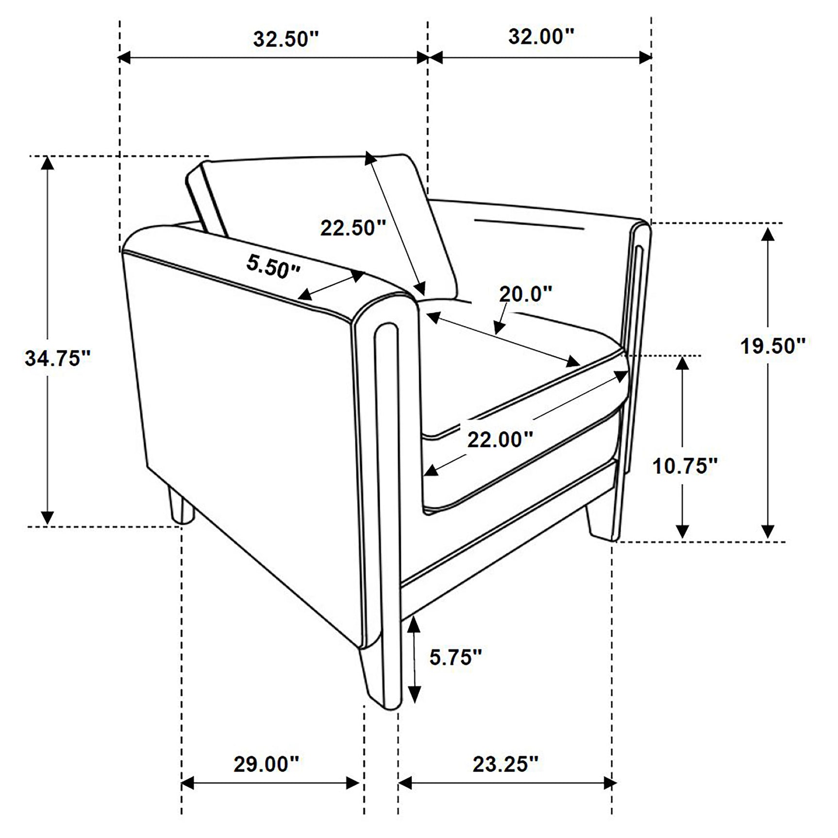 Islington Taupe Fabric Upholstered Panel Arm Accent Chair - Ornate Home