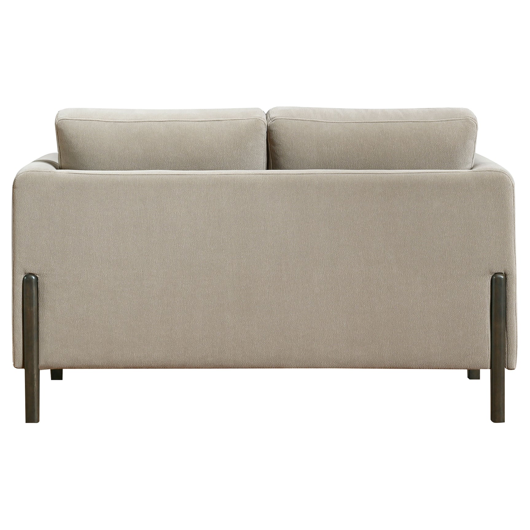 Islington Taupe Fabric Upholstered Panel Arm Loveseat - Ornate Home