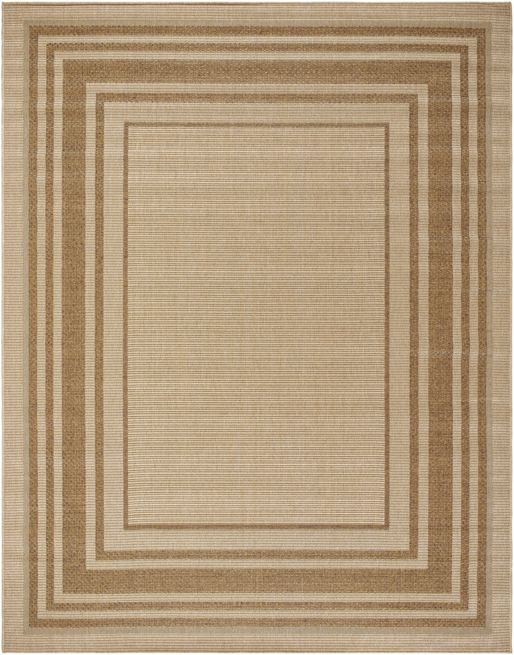 Isoko Bordered Faux Jute Outdoor Rug - Ornate Home