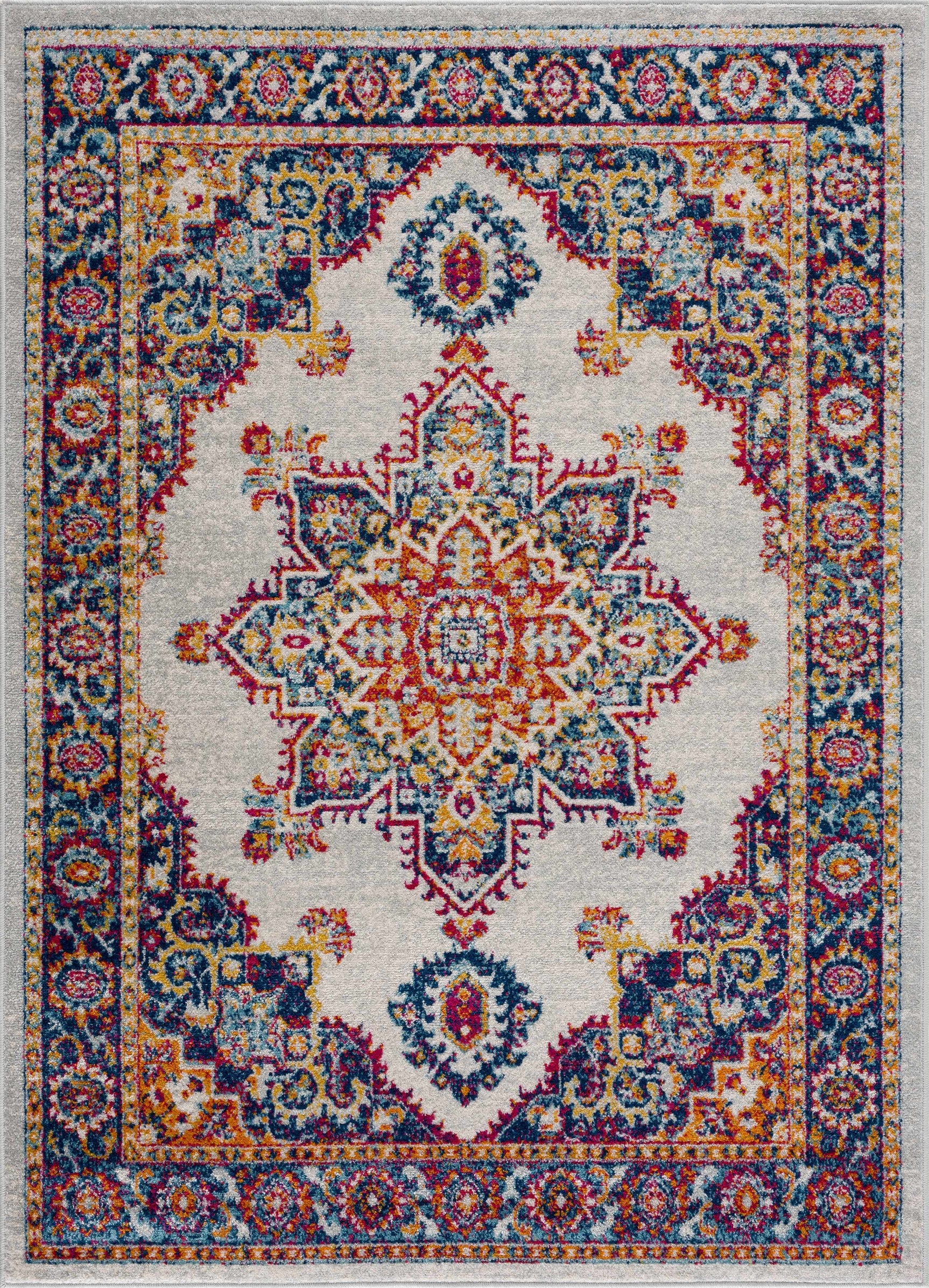 Istanbul Medallion Orange Area Rug - Clearance - Ornate Home