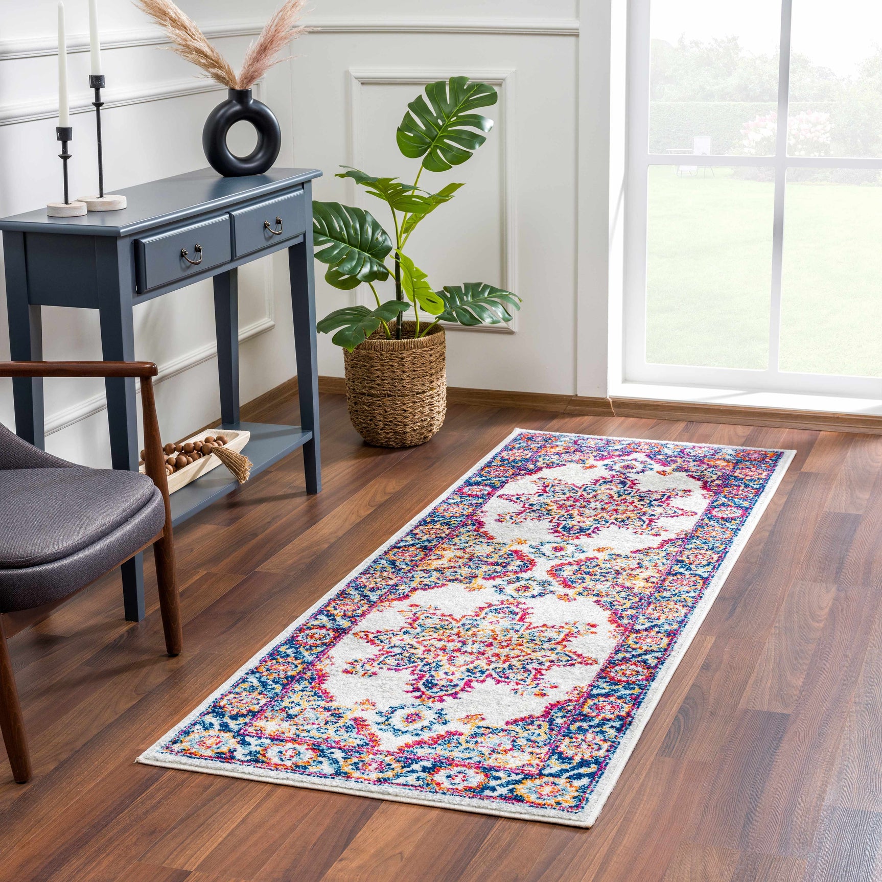Istanbul Medallion Orange Area Rug - Clearance - Ornate Home