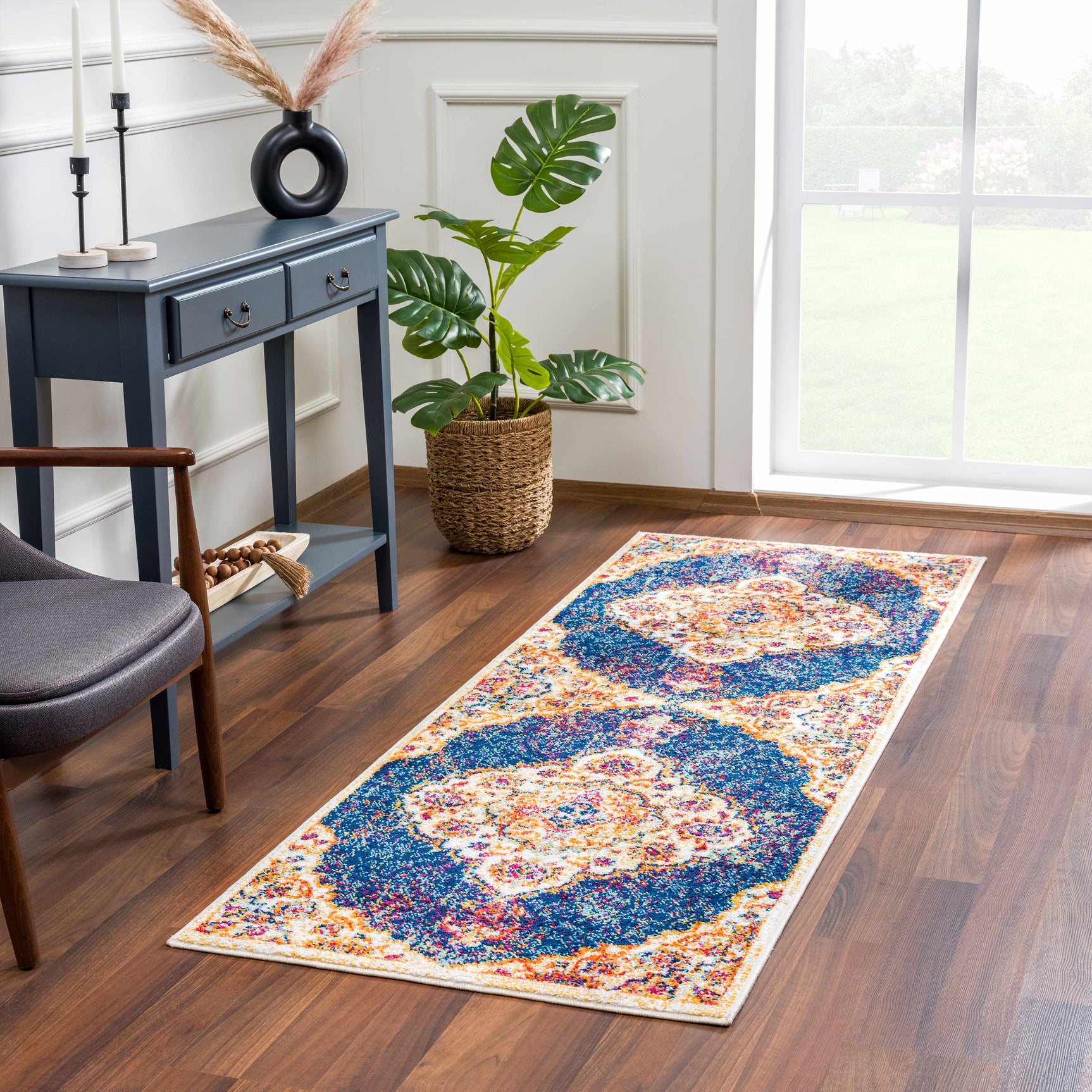 Istanbul Navy Area Rug - Clearance - Ornate Home