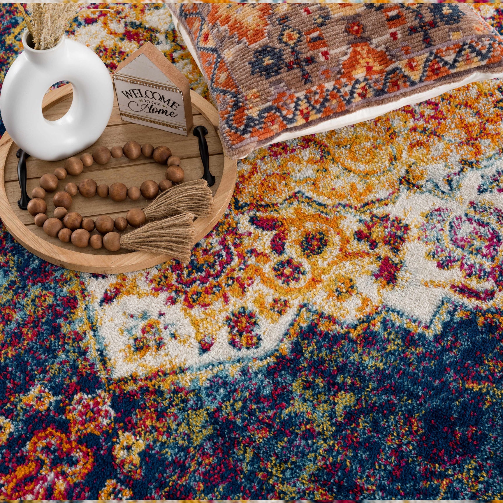 Istanbul Navy Area Rug - Clearance - Ornate Home