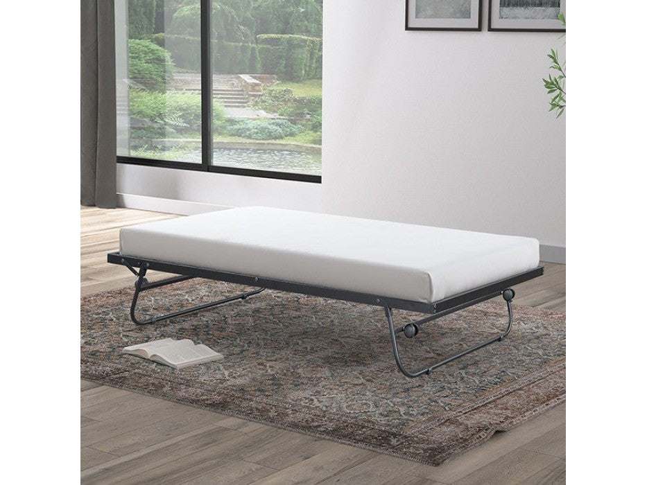 Ivana Black Metal Trundle - Ornate Home