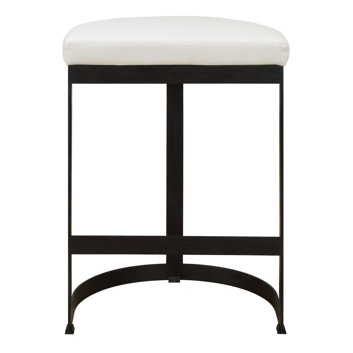 Ivanna White Counter Stool - Ornate Home
