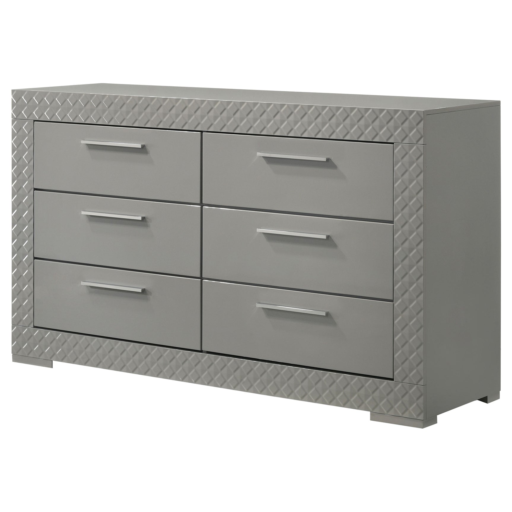 Ives Grey High Gloss Dresser - Ornate Home
