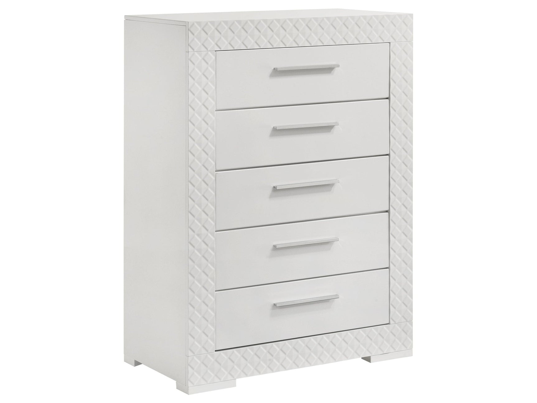 Ives White High Gloss Chest - Ornate Home