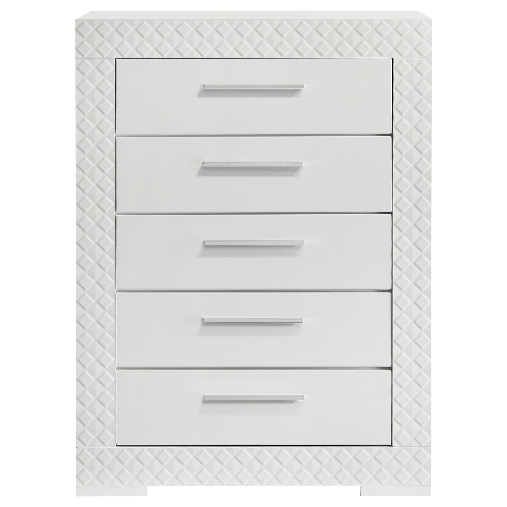 Ives White High Gloss Chest - Ornate Home