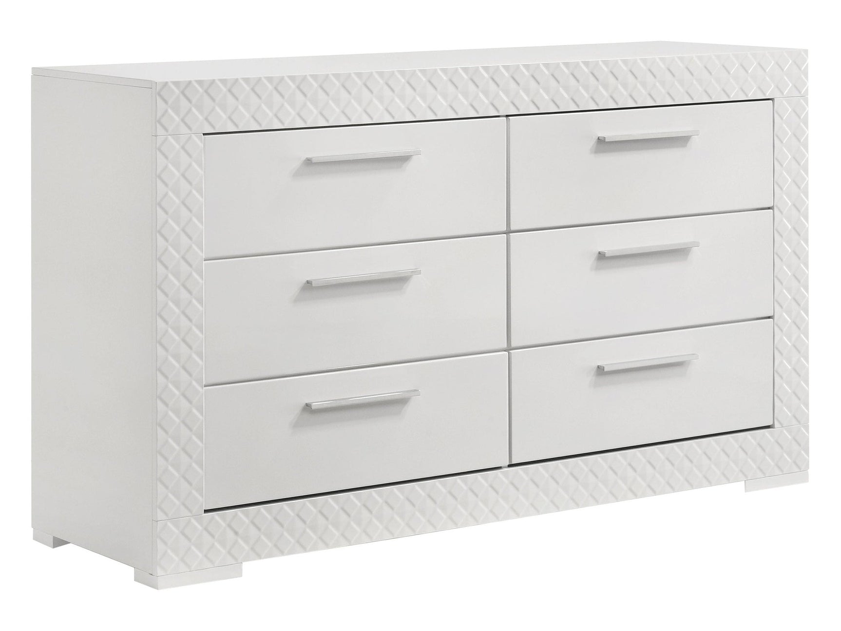 Ives White High Gloss Dresser - Ornate Home