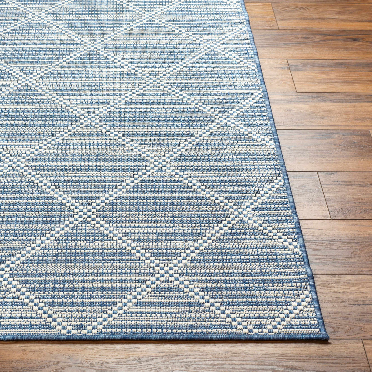 Ivora Blue Outdoor Area Rug - Clearance - Ornate Home