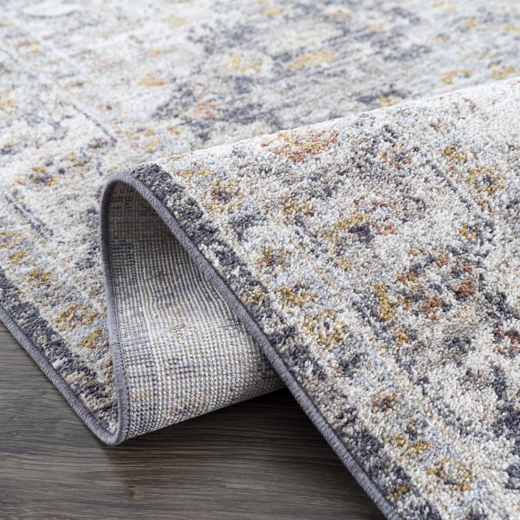 Ivria Navy & Rust Area Rug - Ornate Home