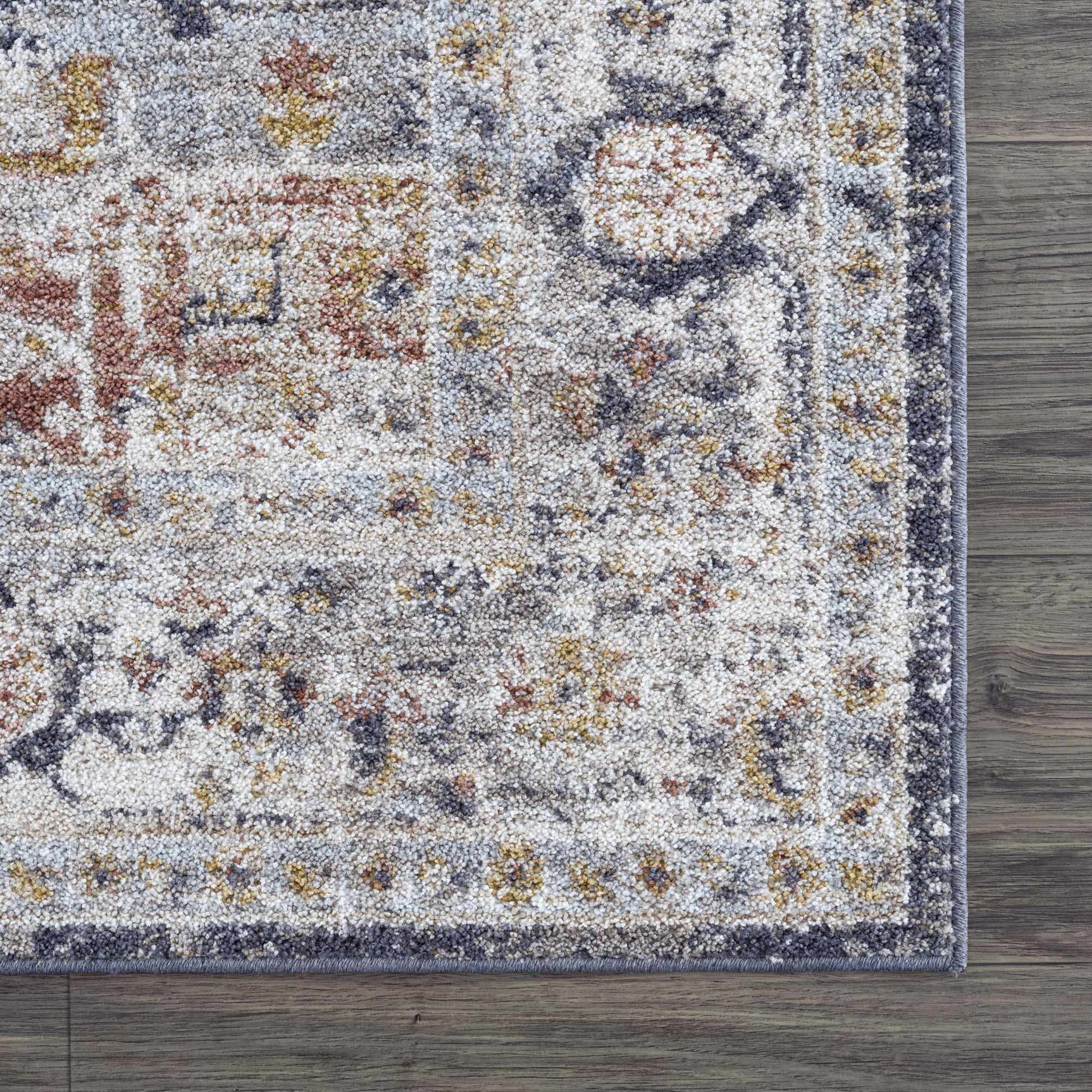 Ivria Navy & Rust Area Rug - Ornate Home