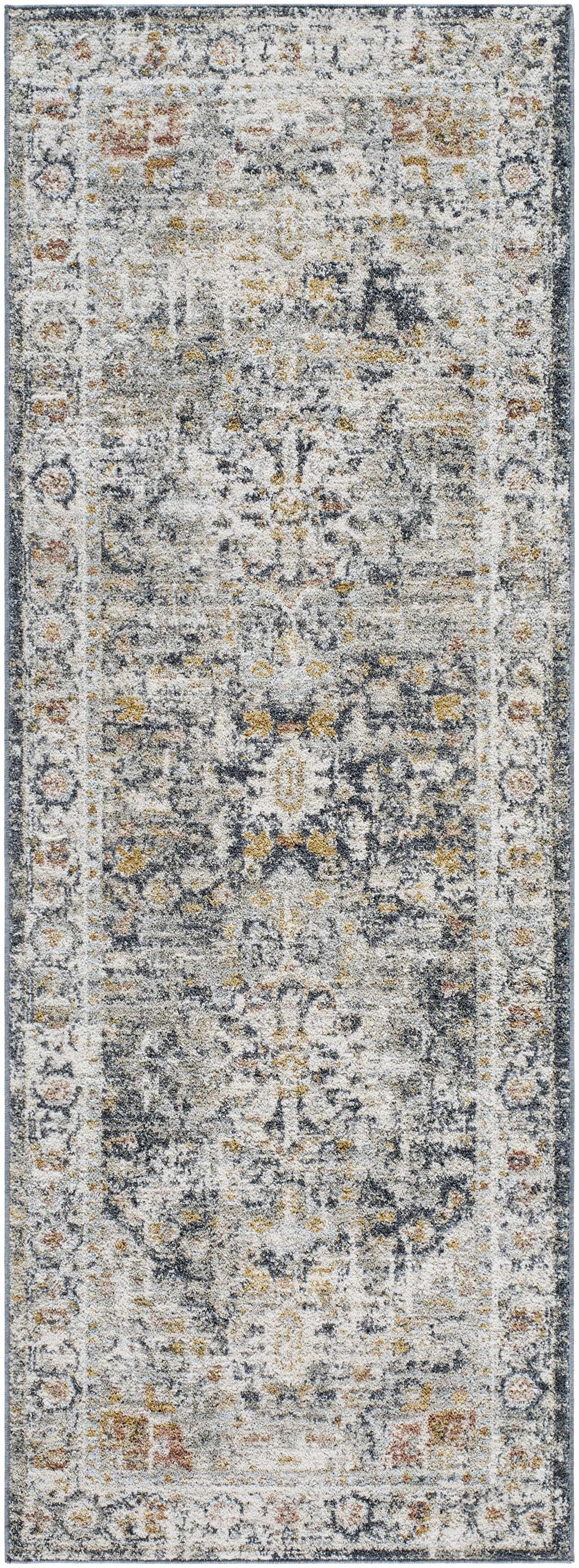 Ivria Navy & Rust Area Rug - Ornate Home