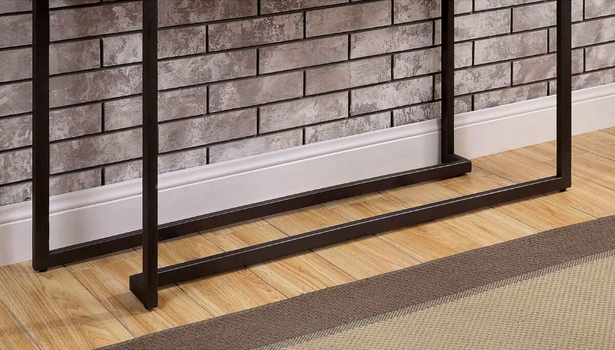 Izar White/Gun Metal Sofa Table - Ornate Home