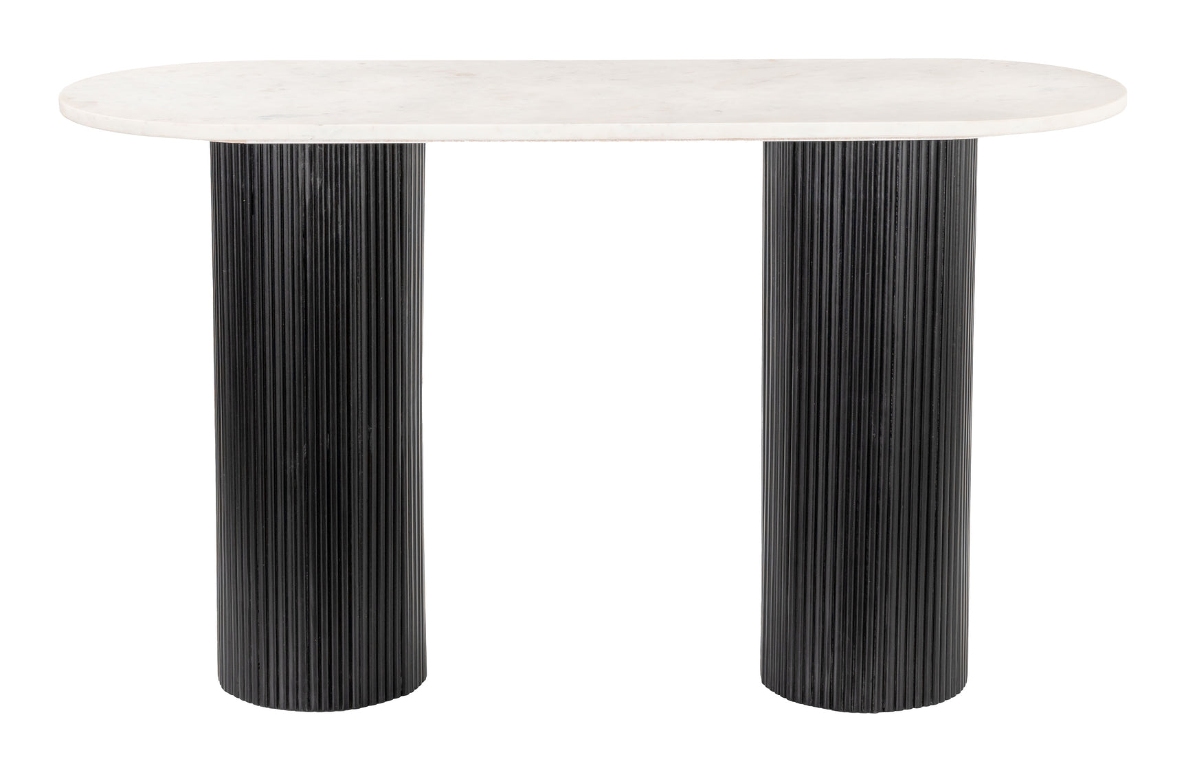 Izola White & Black Console Table - Ornate Home