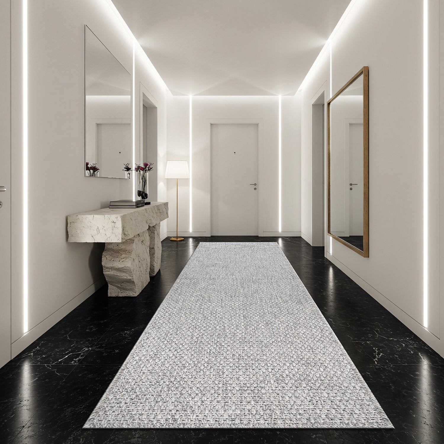 Jorena Gray Jute-Look Rug | Modern Indoor/Outdoor