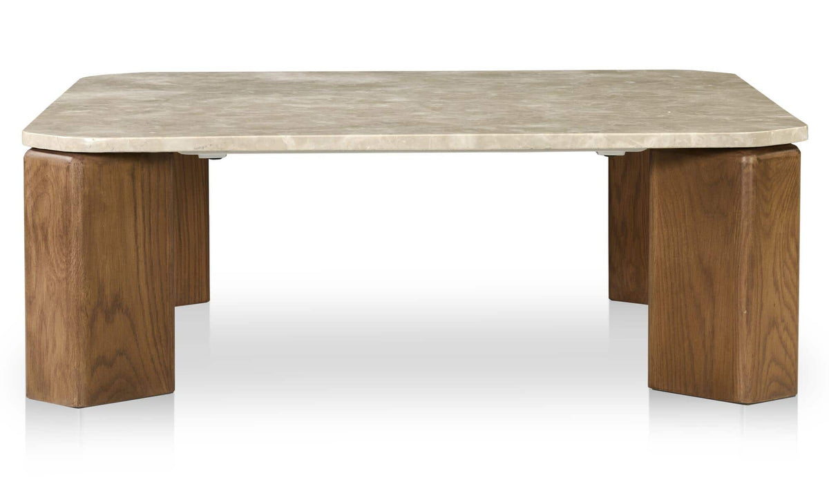 Jace Silk Grey Marble Coffee Table - Ornate Home