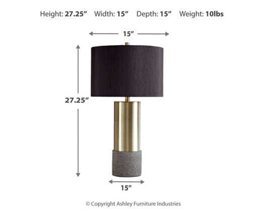 Jacek Gray/Brass Finish Table Lamp (Set of 2) (Online Special Price) - Ornate Home